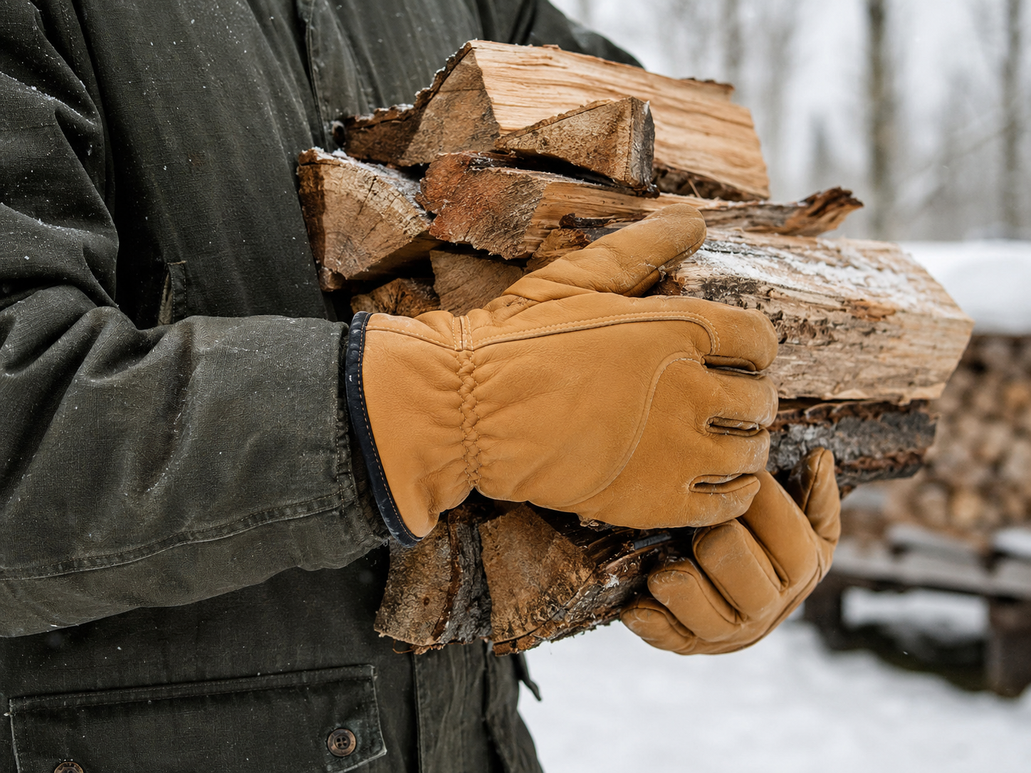 Winter Gloves being worn in use
