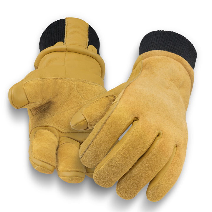 Premium Deerskin Winter Gloves — Tan